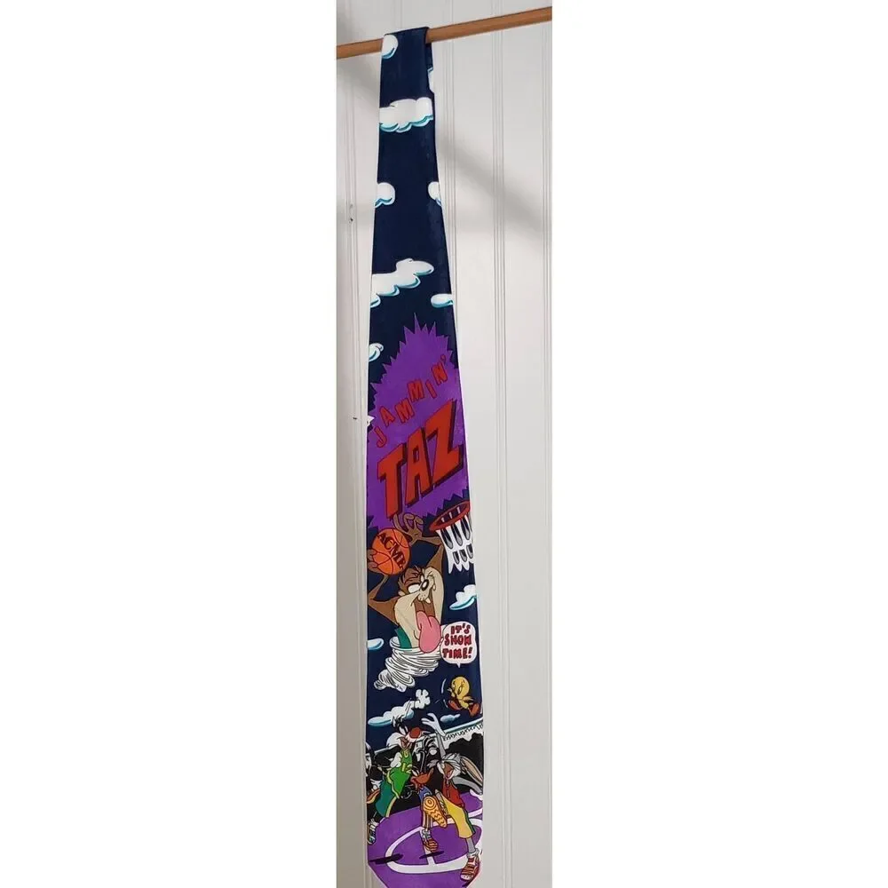 Vintage 1993 taz, bugs, Sylvester and others space jam tie